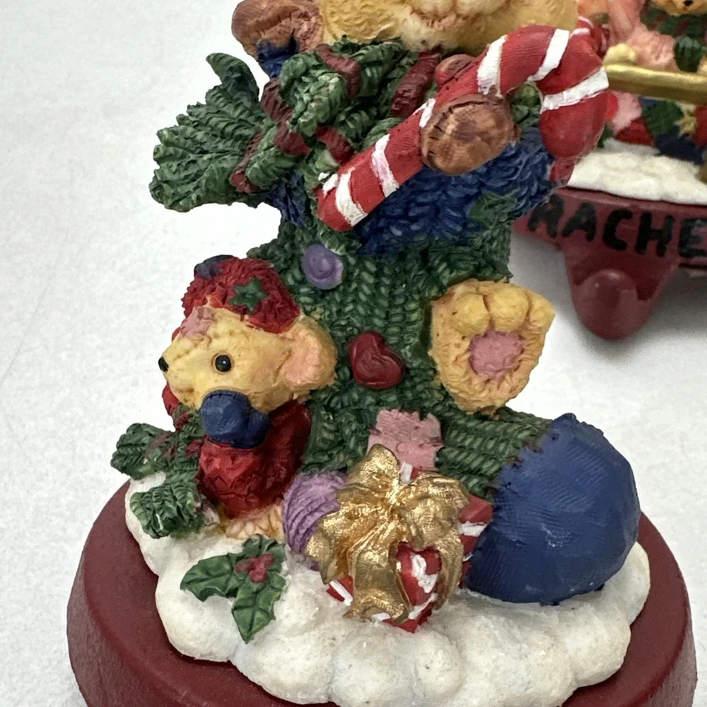 Vintage Holiday Time Christmas Collectible Stocking Holder Lot Mouse Sled Candy